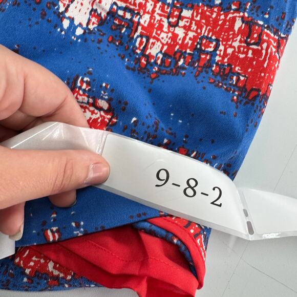 Tracy Reese Dress Womens 0 Red Blue Twist Chevron‎ Sheath Mini Anthropologie - Picture 3 of 9